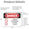 Signmission Oxygen No Smoking No Open Flames Danger Sign, Vinyl Decal, 5in W x 3.5in L, 2PK OS-2PACK-DS-D-35-L-1515 - alternate 2